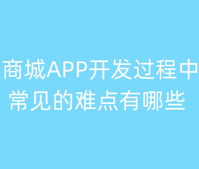 商城APP开发过程中常见的难点有哪些